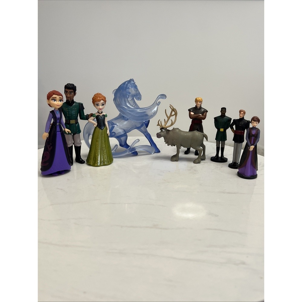 Disney Frozen 2 Figures Cake Toppers Miniature Lot of 9 Pieces Playset